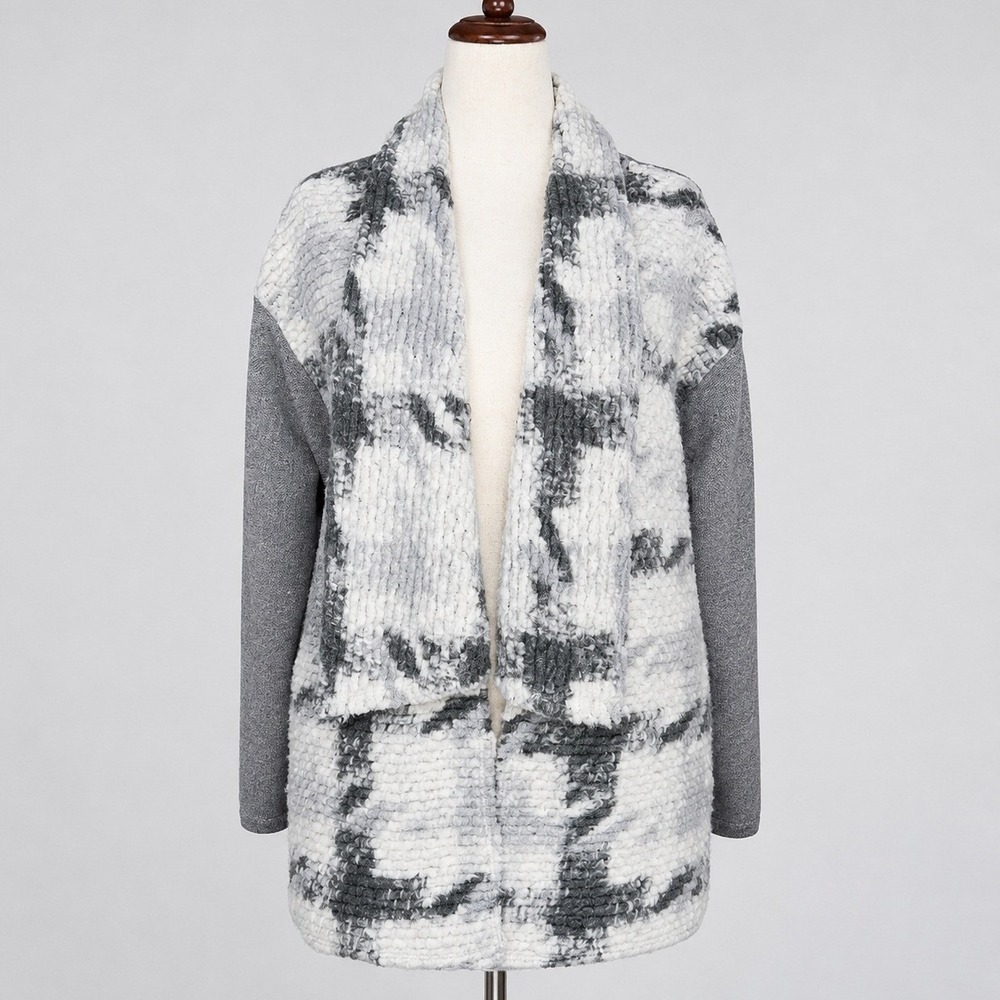 Anthropologie Dolan Gray Nuage Oversized Houndstooth Mohair Knit Cardigan SZ XS - Picture 11 of 11
